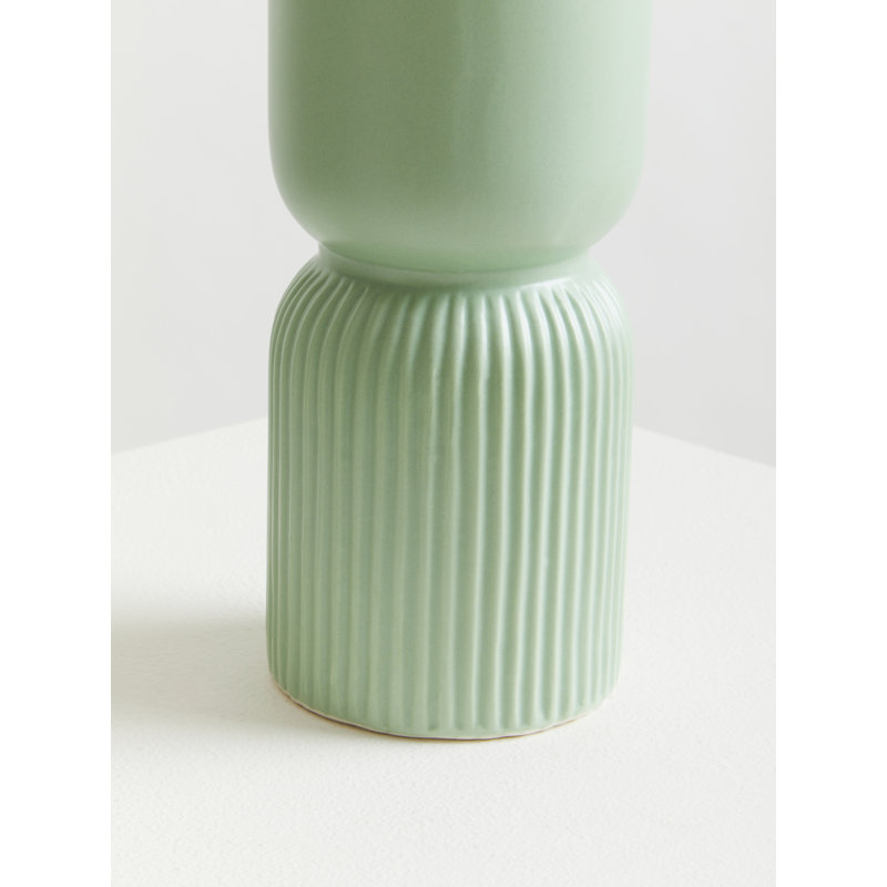 Antto Earthenware Table Vase, Green