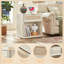 Ensemble de 2 tables de chevet en rotin, style bohème, table de chevet en bois, table de chevet à 1 tiroir avec poste de recharge et table de chevet à 2 tiroirs-1650769428
