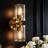 2-Light Bar Wall Sconce Bath Vanity Light with Cylinder Glass Shade 13.4 in Height