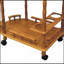 Grande table à vin 29 po en bois à 2 niveaux avec finition chêne