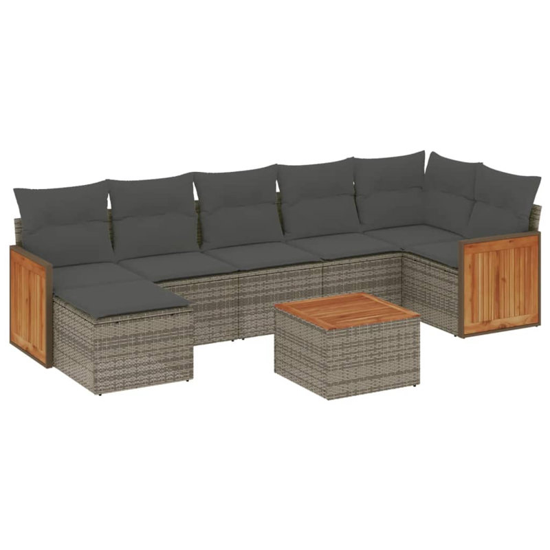 Ensemble de canapé de jardin Vidaxl PE