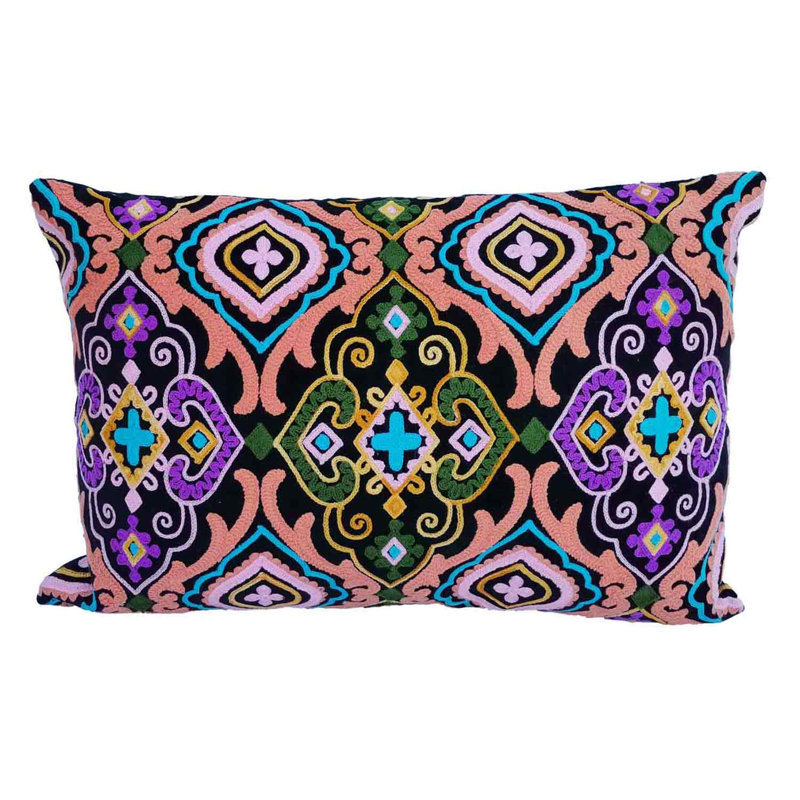 Nero Floral Rectangular Cushion