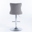 Rondel Swivel Upholstered Velvet Adjustable Height Bar Stool with Solid Wood Frame-1628223325