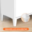Armoire à chaussures autoportante entièrement en acier, 3 tiroirs, - Armoire de rangement blanche au design économe en espace