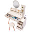 Commode de maquillage moderne avec coiffeuse et miroir à DEL Touch Tabouret