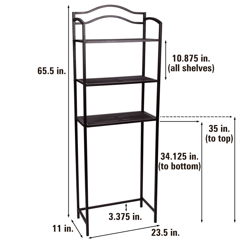 Over Toilet 3 Shelf , Brown