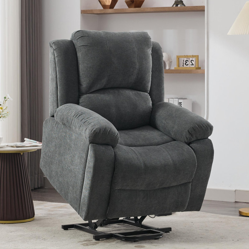 Careem 90cm Wide Lift Assist Standard Recliner with Massager, Grey
