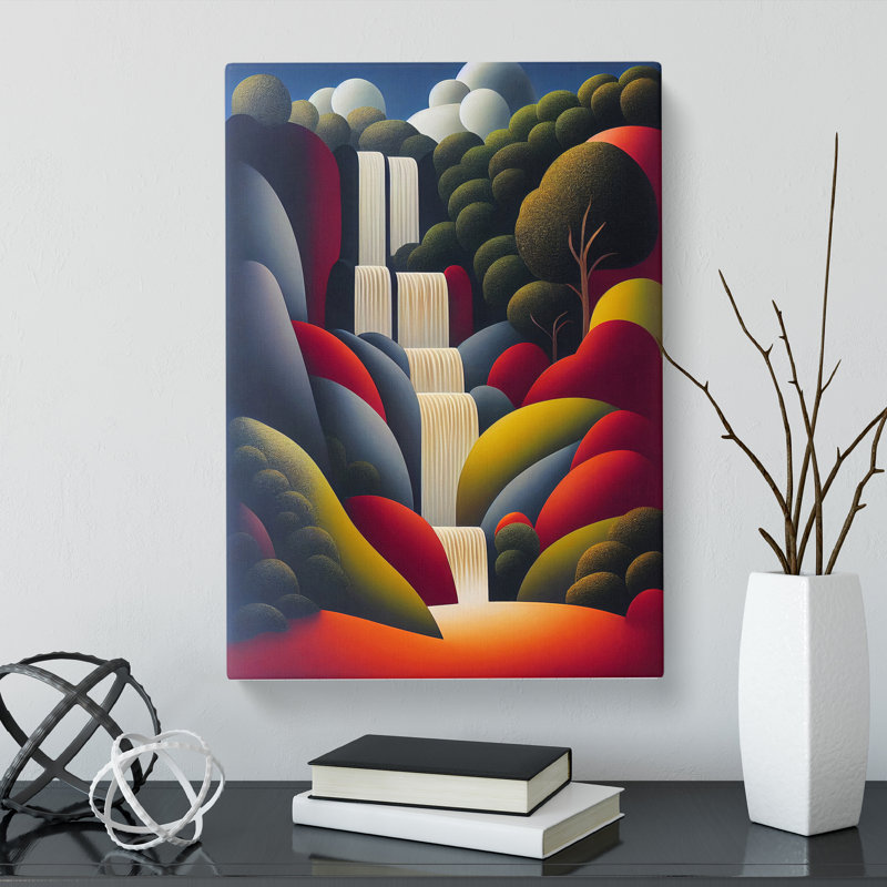 Cute Waterfall - Wrapped Canvas Print, 76cm H x 50cm W x 3cm D