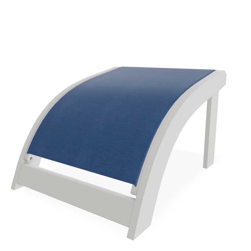 Repose-pieds Adirondack en polymère de qualité marine, Neige, Cobalt 35D Sunbrella®