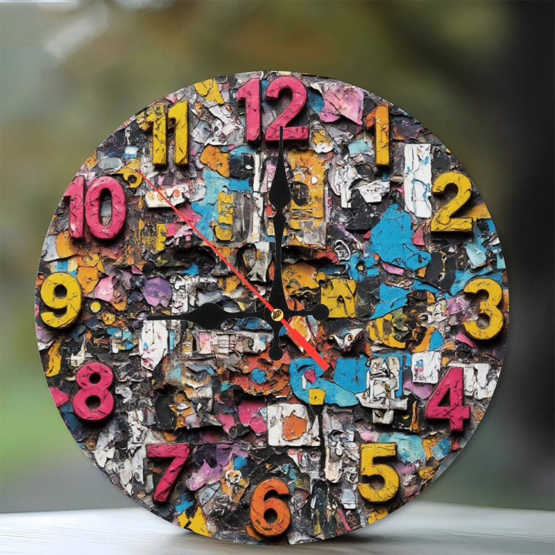 Horloge sur fond texturé abstrait