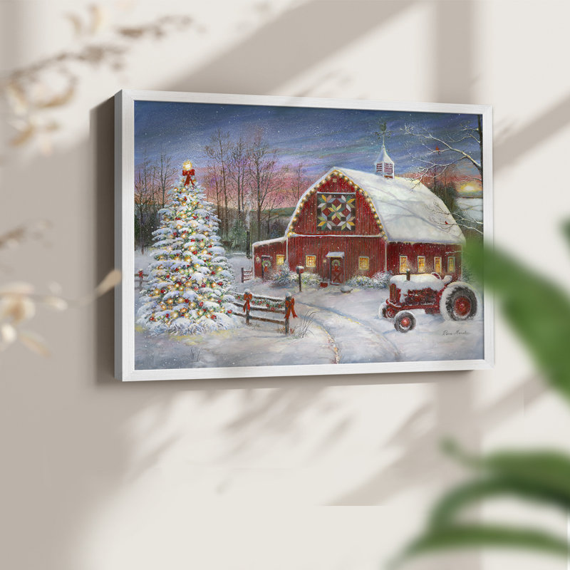 «Anticipating Christmas» - reproduction encadrée, 8" H x 10" W, Blanc