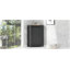 Armoire de salle de bain noire en coin avec tablette réglable