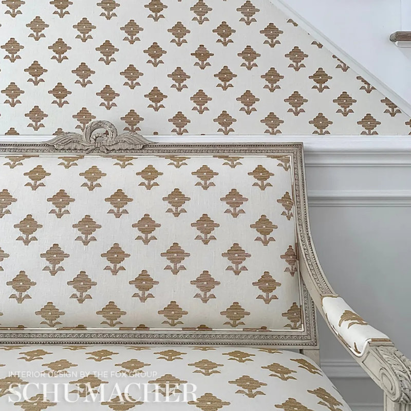 Rubia Embroidery Fabric, Ivory