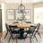 4 - Light Open Frame Lantern Geometric Pendant