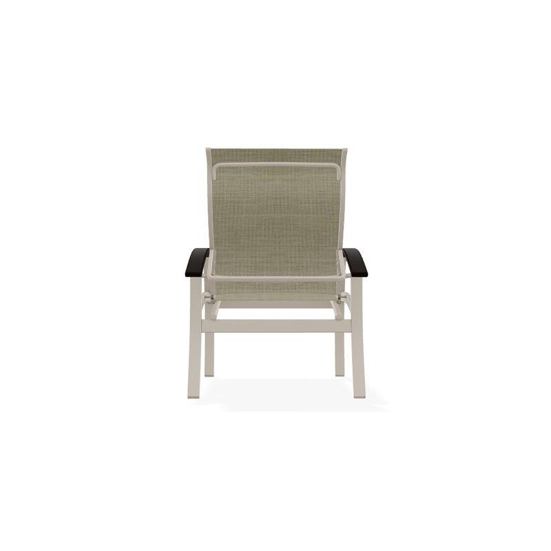 Chaise de patio Askar, Bristol taupe Sunbrella®, Noir, Désert texturé