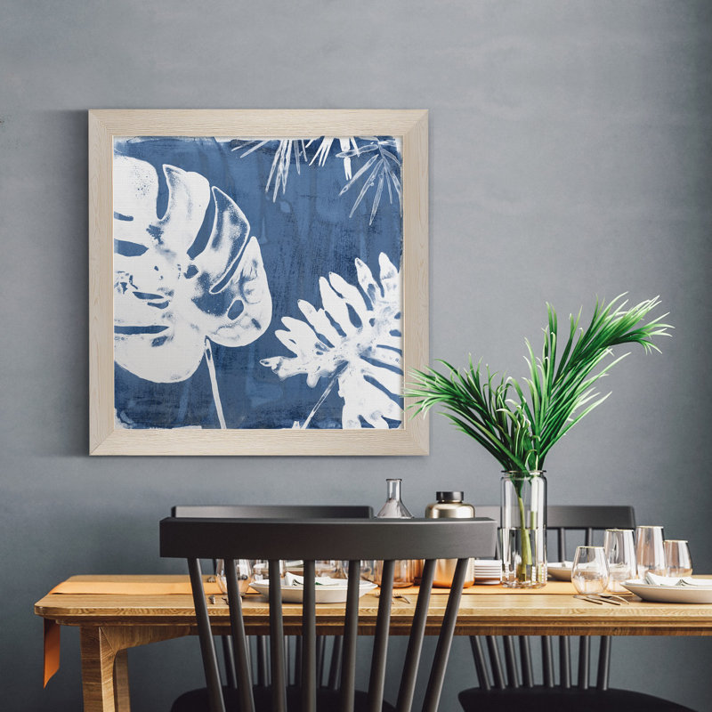 Indigo Indigo impressions I-reproduction d’art, H 21 po x l 21 po x P 1 po, Toile blanche encadrée