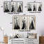 Minimaliste robe noire et blanche chic I - ensemble de 4 impressions sur toile Dior-498787228-498787226
