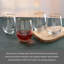 Celebrations Set Of 4 Stemless Wine Glasses With Christmas Trees, 18 Oz