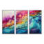«Rainbow Teal» et «Alchohol Ink I», ensemble de toiles à formes abstraites-107750932-112015129