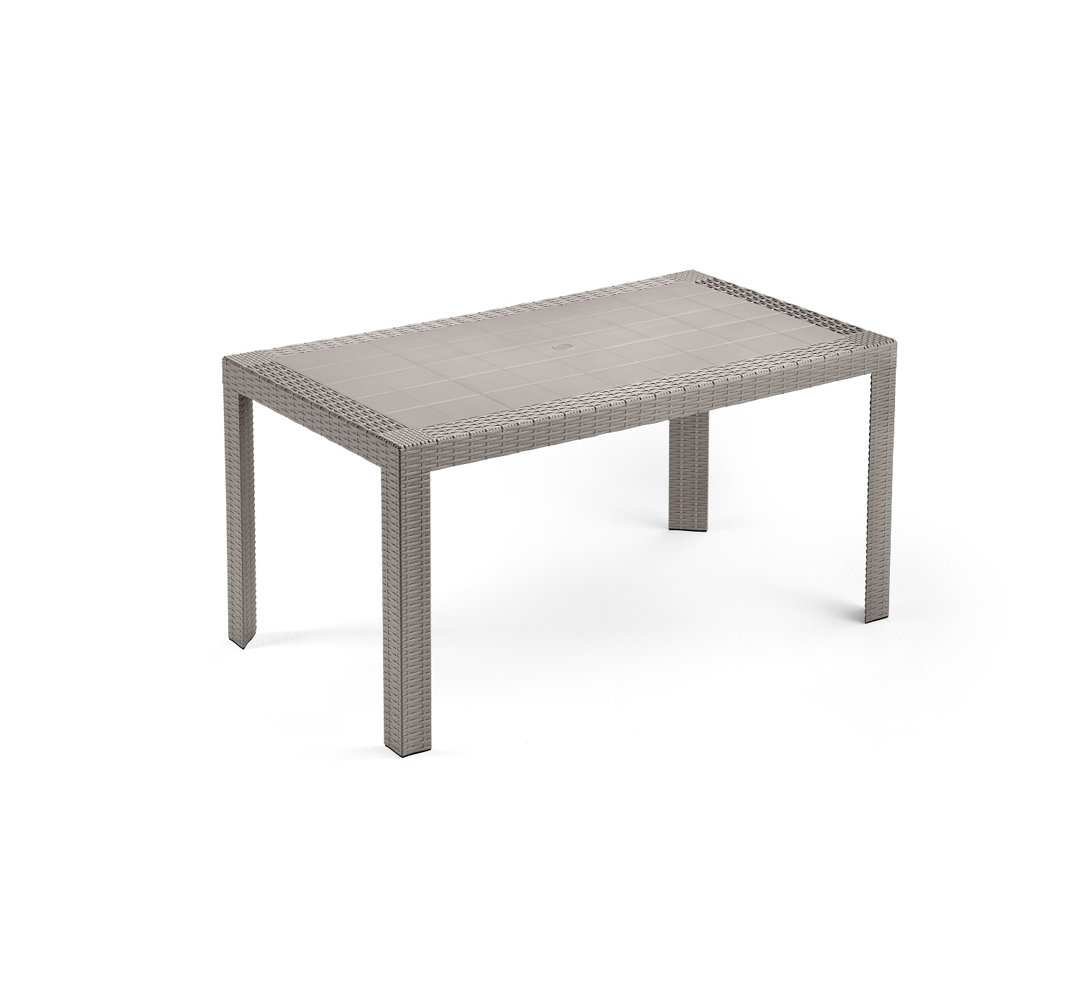 Mirando Rectangular Outdoor Dining Table With Umbrella Hole , 140cm cm W 80cm cm D