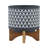 Ceramic Planter On Wooden Stand-352048353