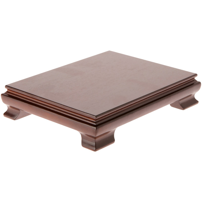 Base de présentation rectangulaire Red Wood Barrel Studio®, H 1,75 po x l 8,375 po x P 6,375 po, Placage de bois de noyer
