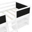 Lit mezzanine simple simple avec structure, tablettes mobiles et tableau noir - Option de chambre à coucher pour tableau noir décoratif, tablettes polyvalentes