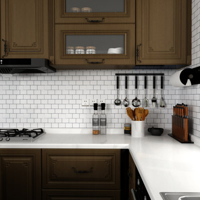 Jeedeson 12"x12" Peel and Stick Backsplash, Self Adhesive Wall Tiles Sticker for Kitchen