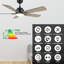 52 Inch 5 Blades DC Motor Smart Ceiling Fan with Remote and Light Kit.-197012155-197012152