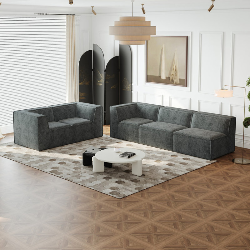 Canapé de salon, canapé modulaire en L modulaire, ensemble de canapé de plancher de luxe