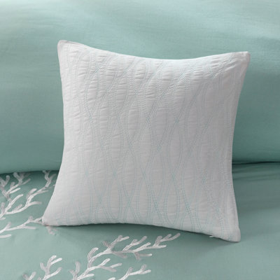 Ensemble d'édredon surdimensionné en jacquard de coton Aqua Cal King
