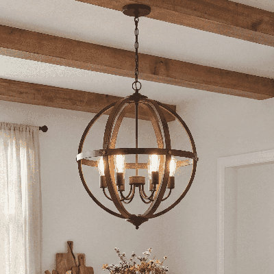Lustre sphérique adaptable 6 lumières Karter 