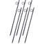 Piquet d'armature avec boucle 6Pcs Grip Rebar 3 / 8X 18 pouces en acier robuste et durable avec piquets de tente avec extrémités en angle et boucles de 1 pouce pour les terrains de camping