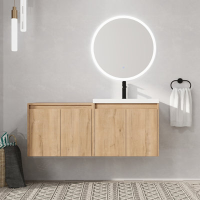 Ensemble de meuble-lavabo simple 48 po avec plateau en résine Bellmead