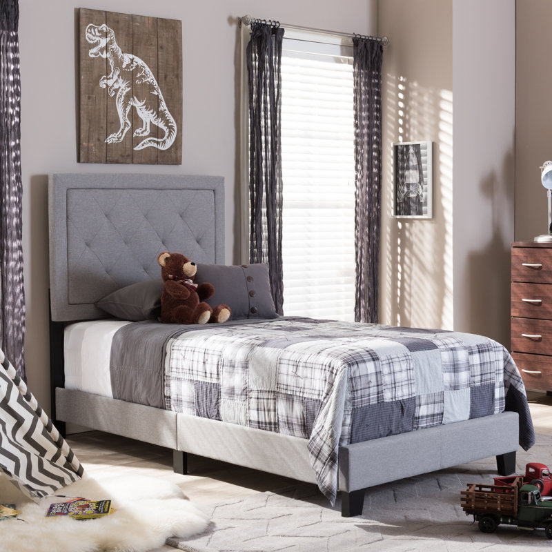 Keelin Upholstered Standard Bed, Gray