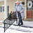 4 Step Matte Black Outdoor Galvanized Iron Handrail