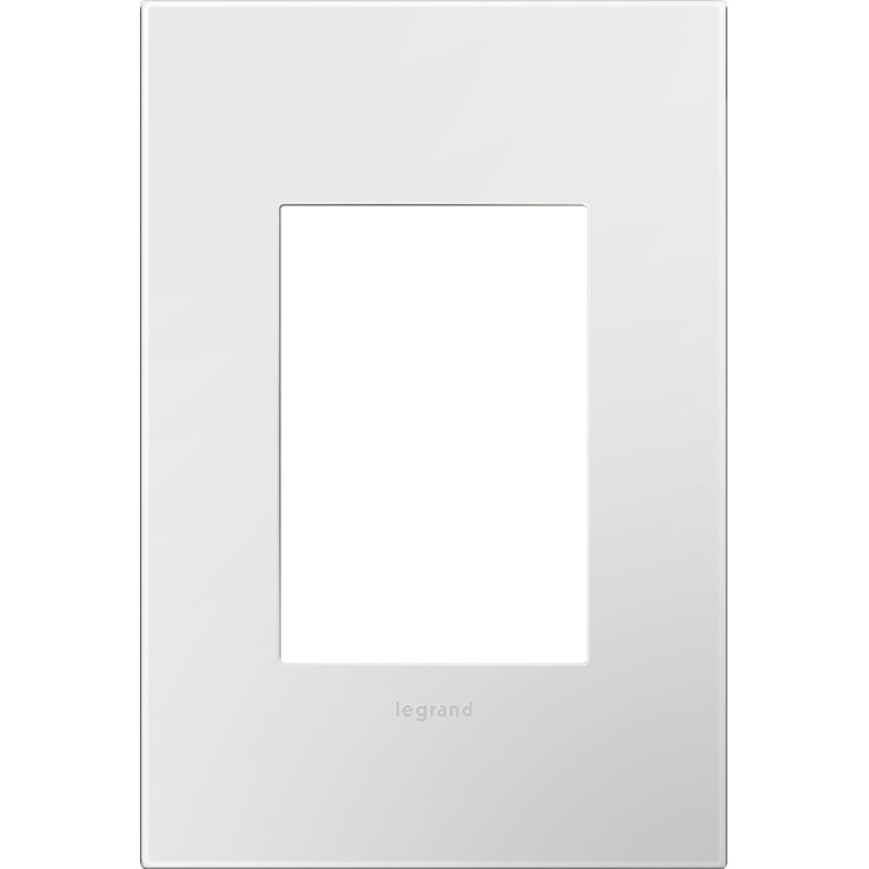 Plaque murale Adorne® 1-Gang + Rocker, Blanc sur blanc