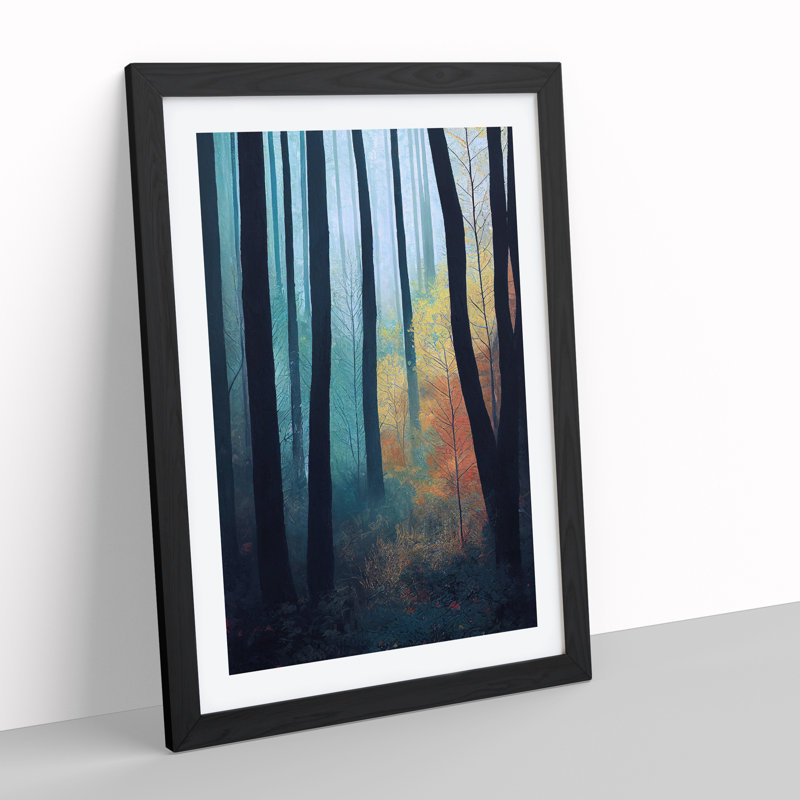 XV1022-471X Adventure In The Forest - Print, Black Framed, 36cm H x 27cm W, White