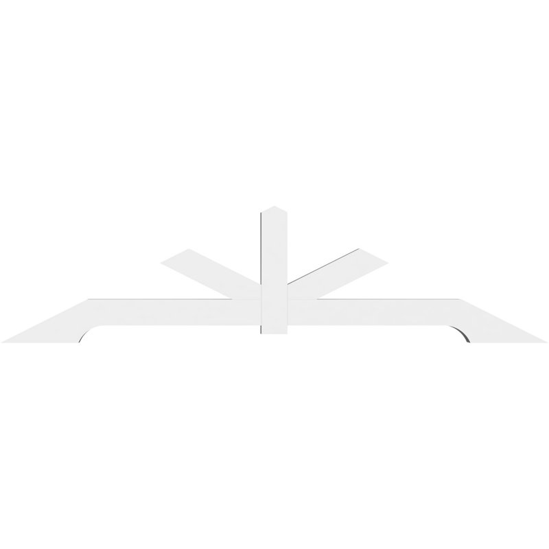 Support de pignon en PVC de qualité architecturale Vanguard, H 21 po x l 84 po (pas: 6/12), P 4 po x F 4 po