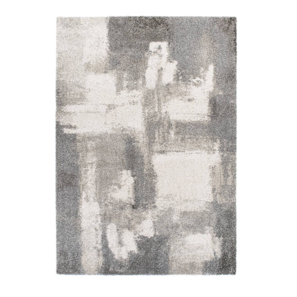 17 Stories Performance Ivory/Black Rug | Wayfair