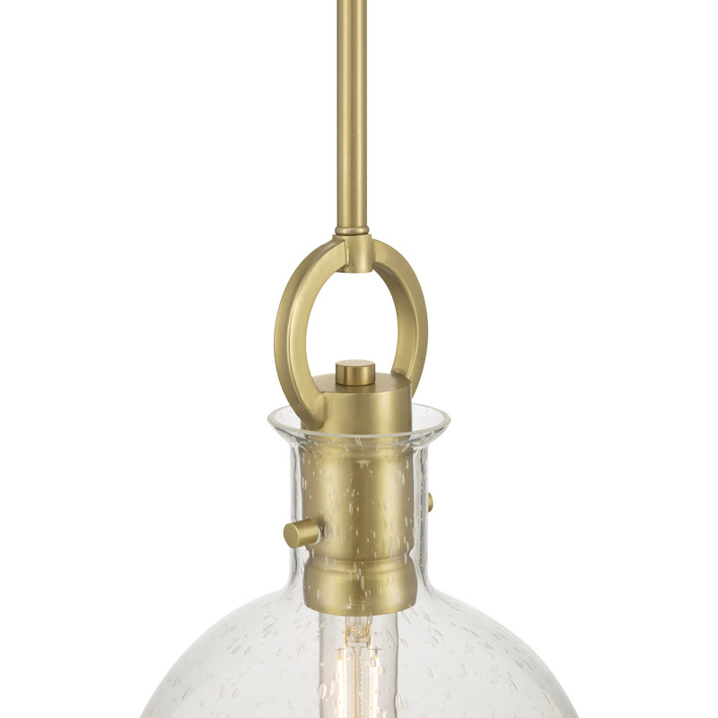 Mini-luminaire suspendu 1 lumière Glanora, Laiton rétro