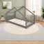 Lit multifonctionnel en bois pour lit simple, gris