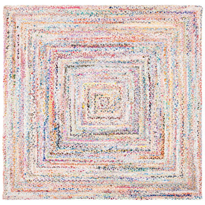 Hurst Hand Woven Abstract Cotton Area Rug