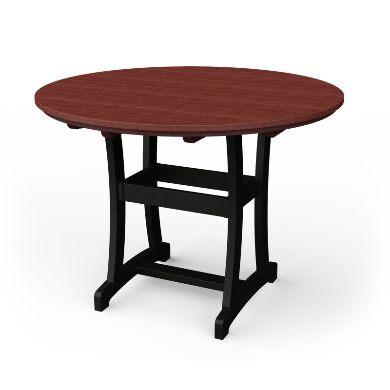 Table de bar Stella, Bois de cerisier / noir, H 54 po x l 54 po x P 54 po