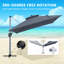 Parasol carré extérieur double toile de 3,35 m (gris, base non incluse)-1010884259