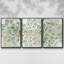 «Green Flowerhead I», ensemble de 3 pièces encadrées sur toile-97792383-97792389