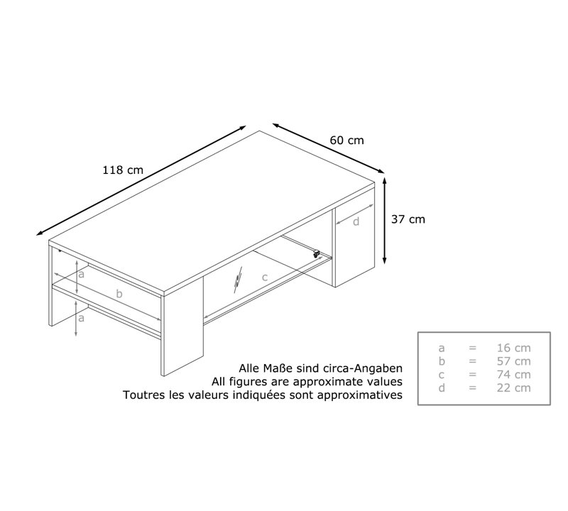 Alldredge Mazzone Coffee Table with Storage Space, Bordeaux