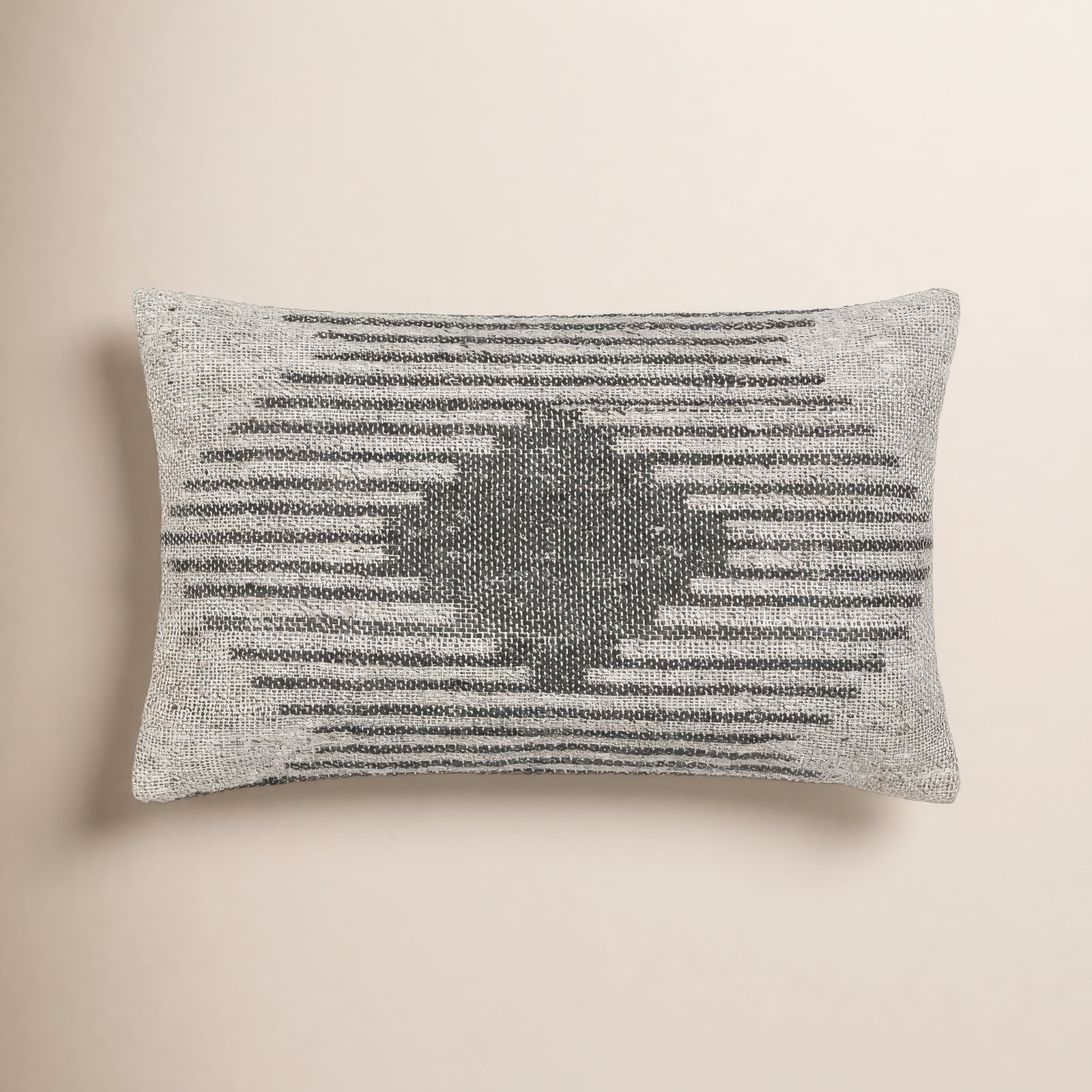 Mahala Geometric Cotton Throw Pillow, Down