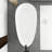 59'' White Solid Surface Freestanding Bathtub With Overflow And Pop-Up Drain