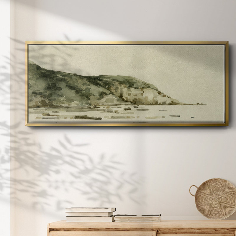 Distant  Shore I- Framed Canvas, 20" H x 50" W